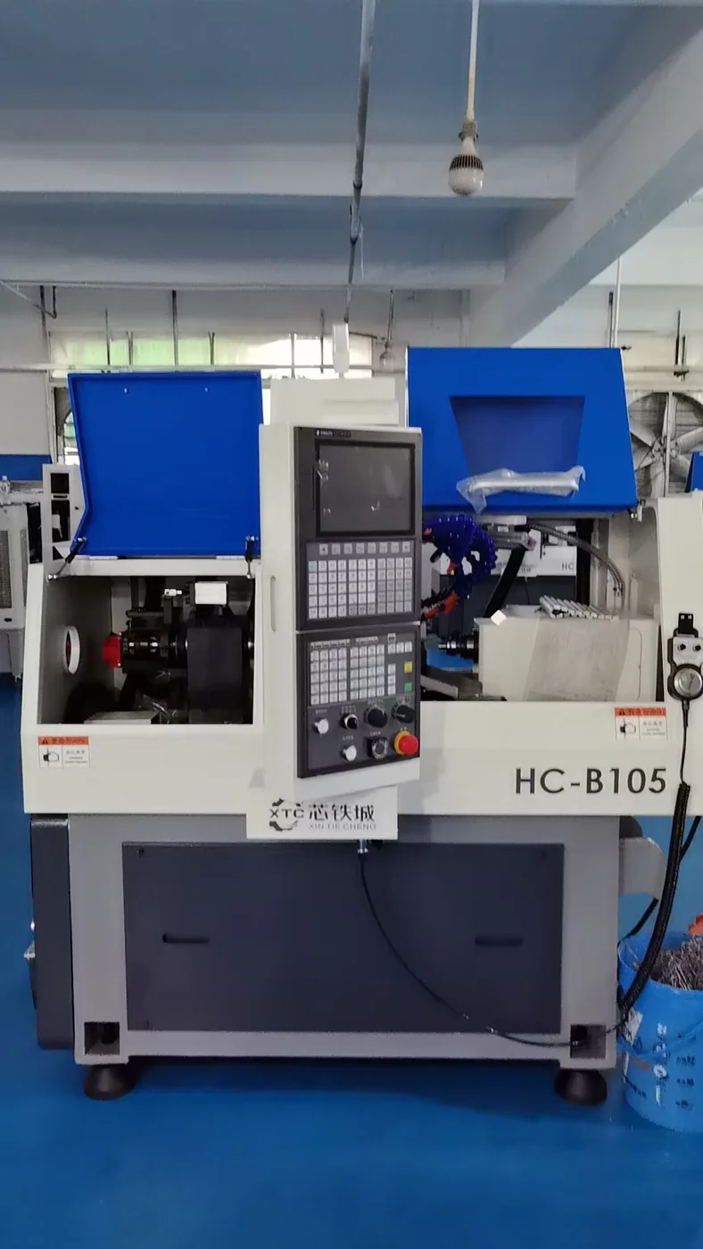 HC-B105 five-axis dual-spindle Swiss-type CNC lathe on the factory floor
